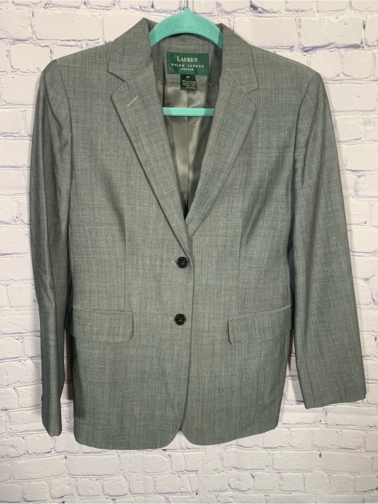 Lauren Ralph Lauren Jackets & Blazers - Lauren Ralph Lauren Womens Gray Suit Blazer Sz 4P Corpcore Office Business